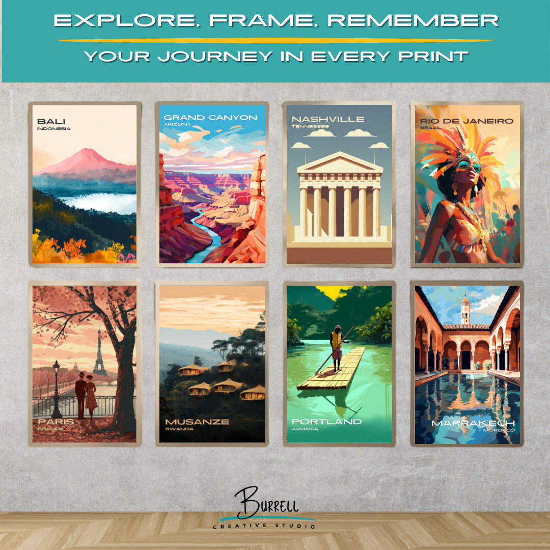 Nashville Tennessee Parthenon Travel Poster & Wall Art Poster Print