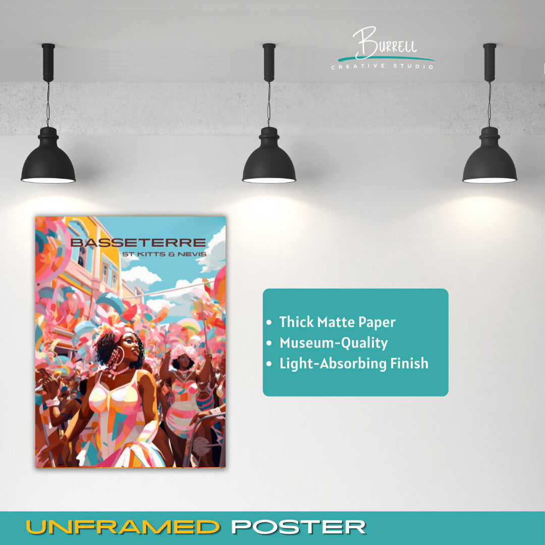 Basseterre St Kitts Carnival Travel Poster & Wall Art Poster Print