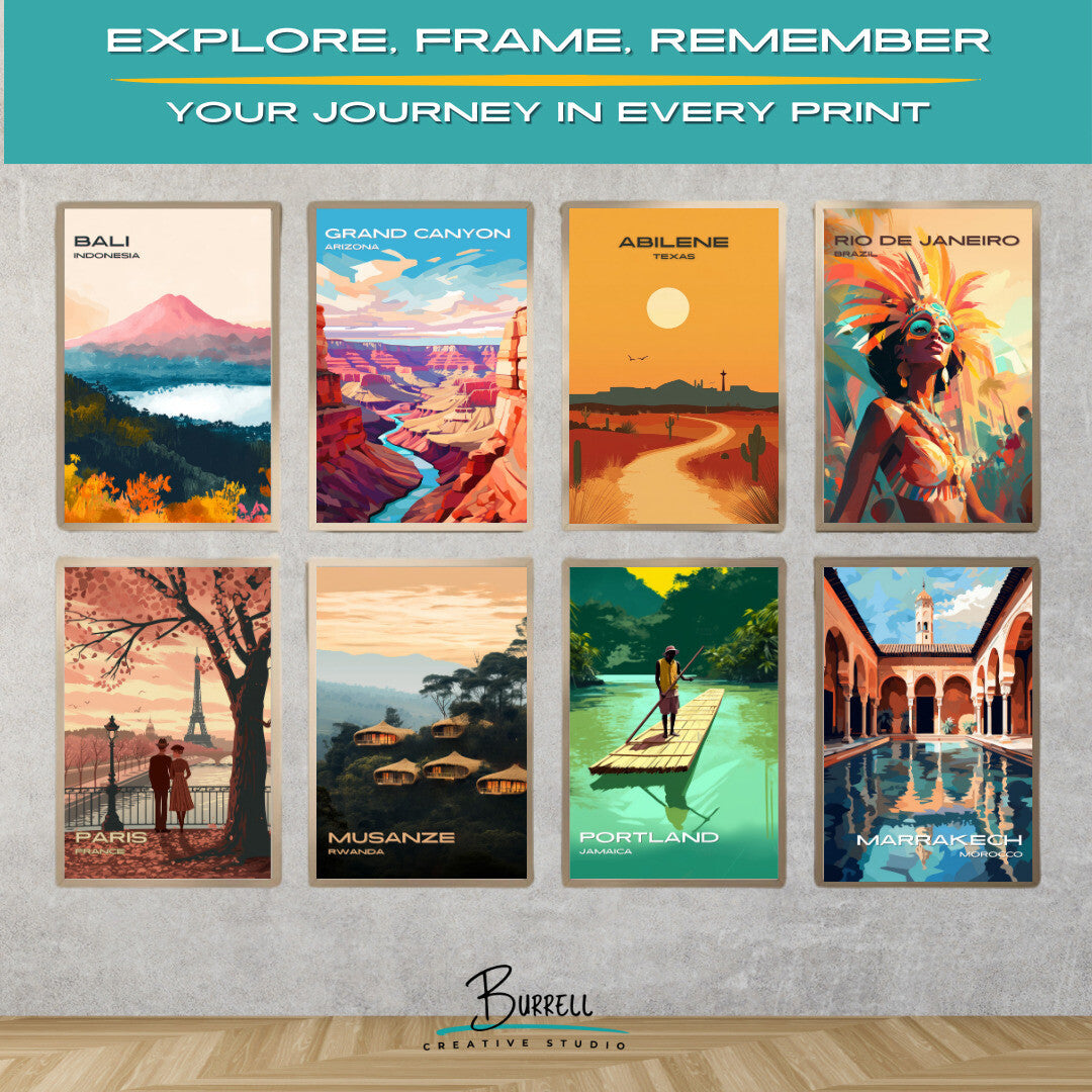 Abilene Texas Scenery Travel Poster & Wall Art Poster Print