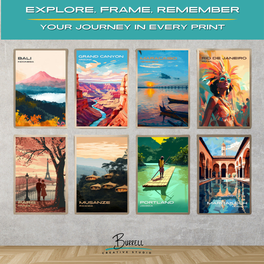 Maracaibo Venezuela Sunset Travel Poster & Wall Art Poster Print