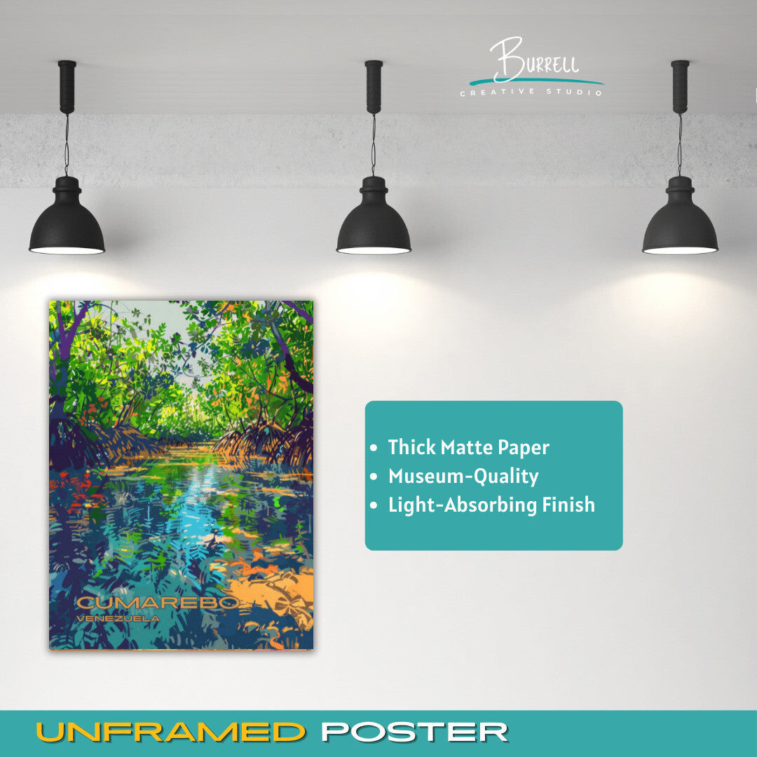 Cumarebo Venezuela Mangroves Travel Poster & Wall Art Poster Print