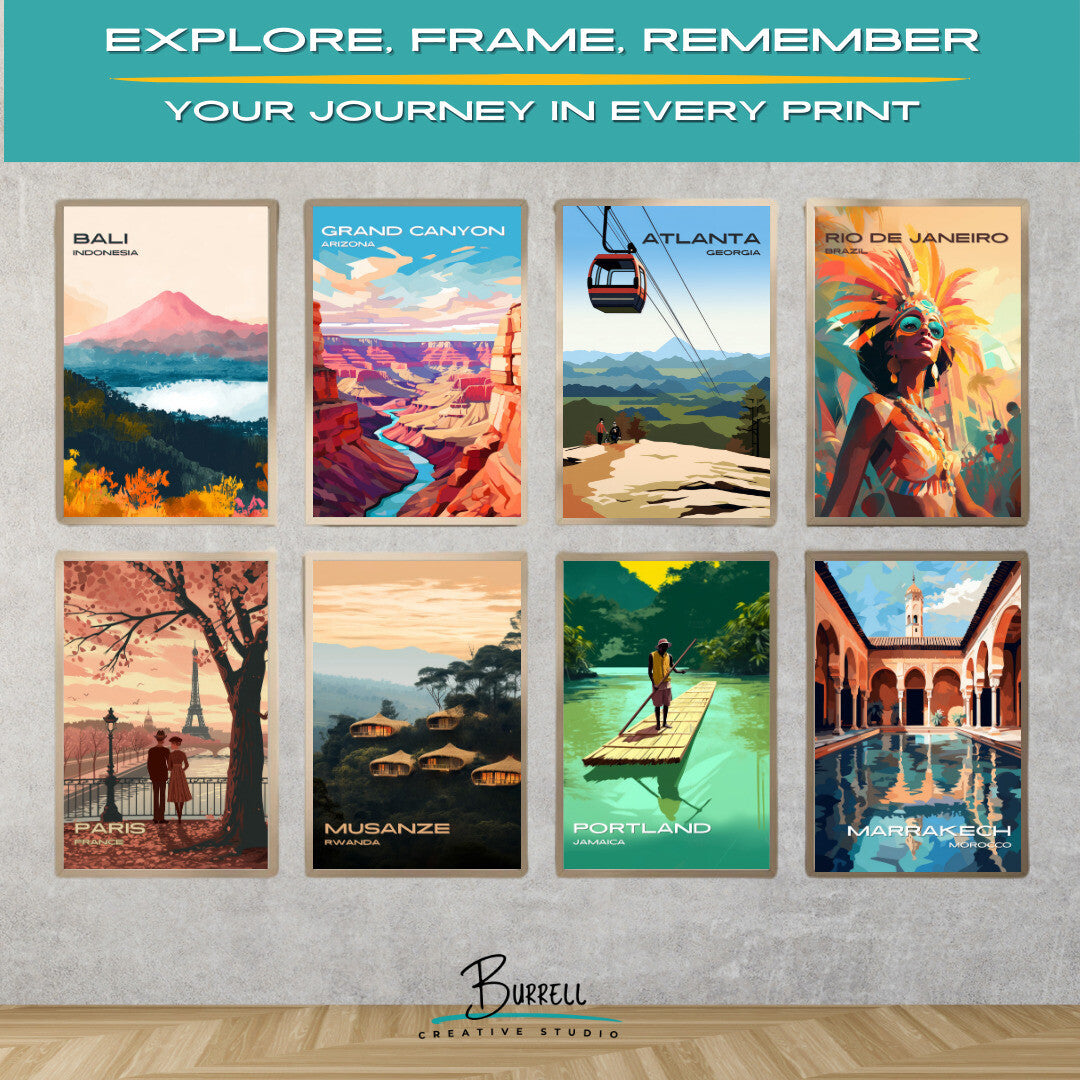 Atlanta Georgia Stone Mountain Park Travel Poster & Wall Art Poster Print