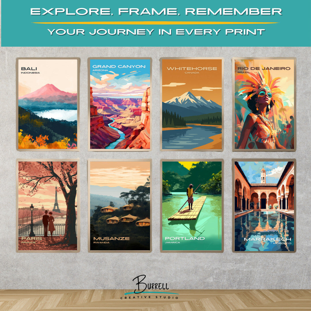 Whitehorse Canada Scenery Travel Poster & Wall Art Poster Print