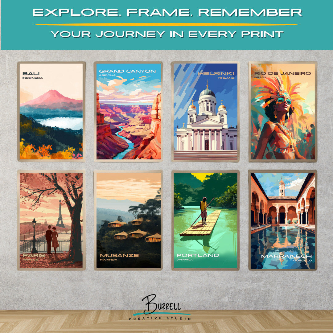Helsinki Finland Cathedral Travel Poster & Wall Art Poster Print