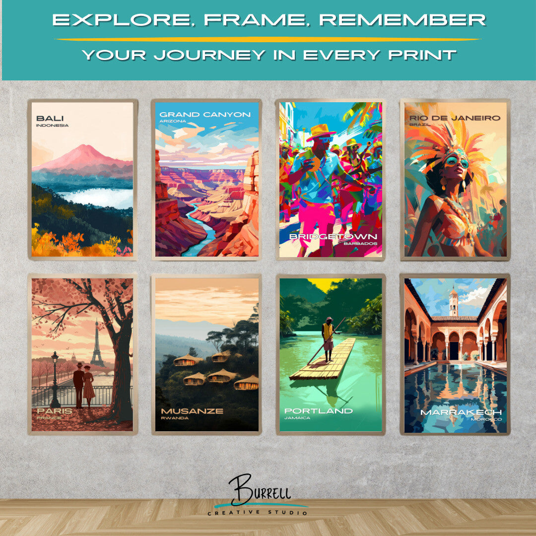 Bridgetown Barbados Carnival Travel Poster & Wall Art Poster Print