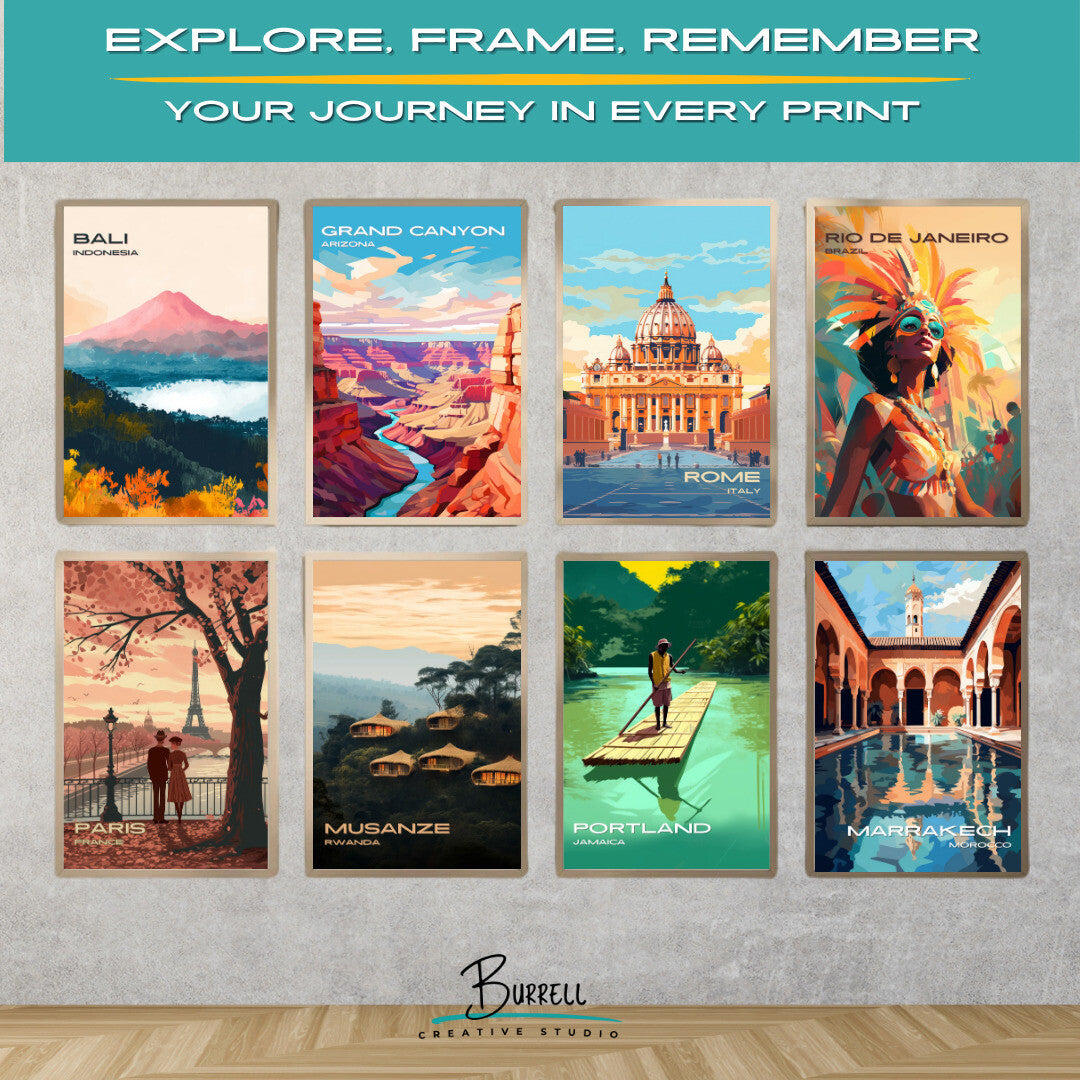 Rome Italy St Peters Basilica Travel Poster & Wall Art Poster Print