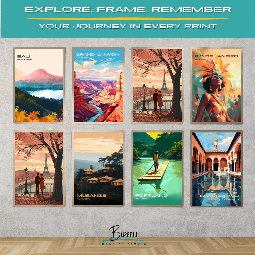 Paris France Scenery Travel Poster & Wall Art Poster Print