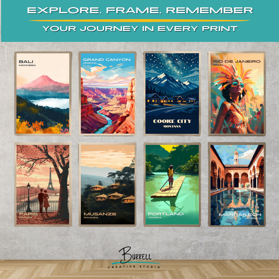 Cooke City Montana Night Sky Travel Posters & Wall Art Poster Print