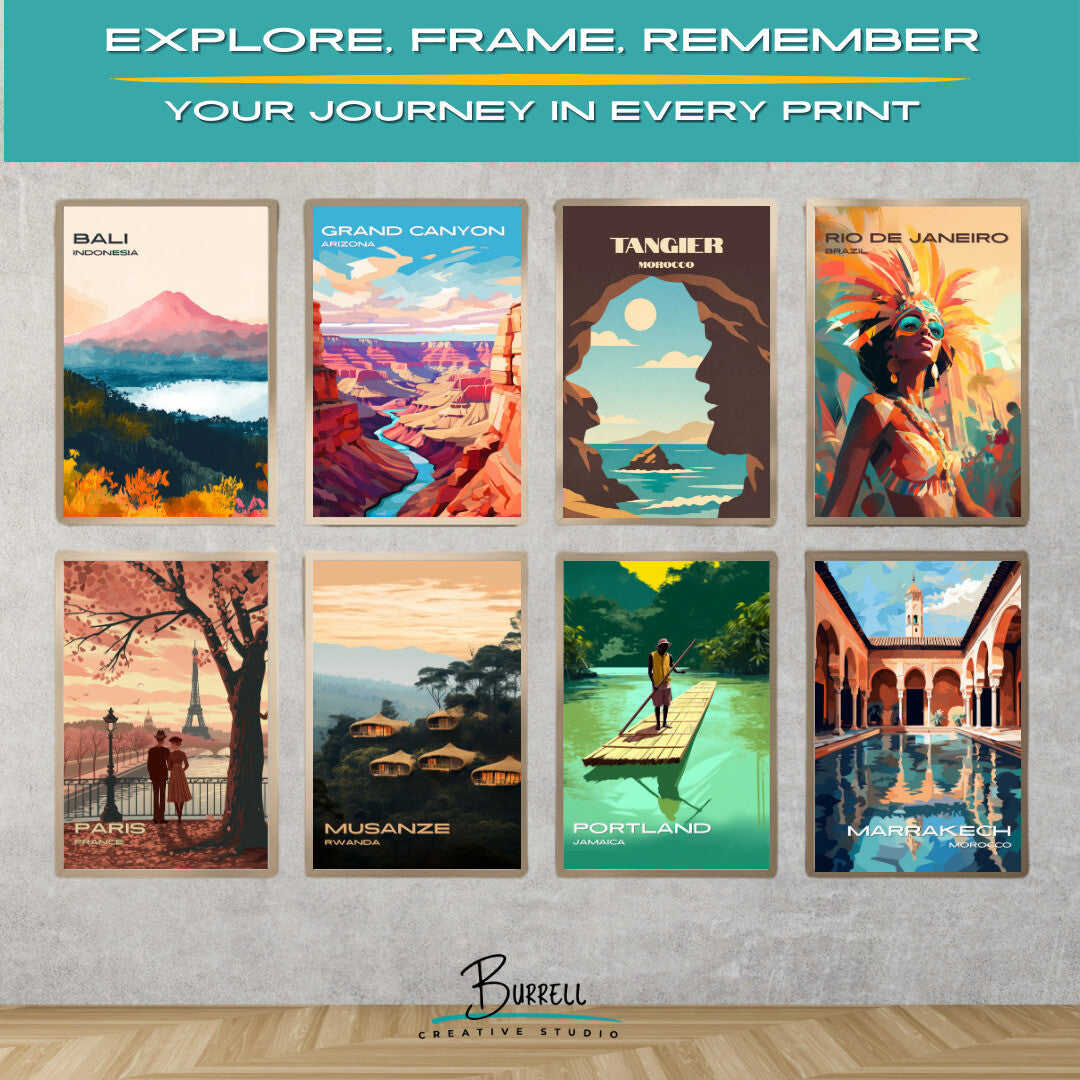 Tangier Morocco Hercules Caves Travel Poster & Wall Art Poster Print