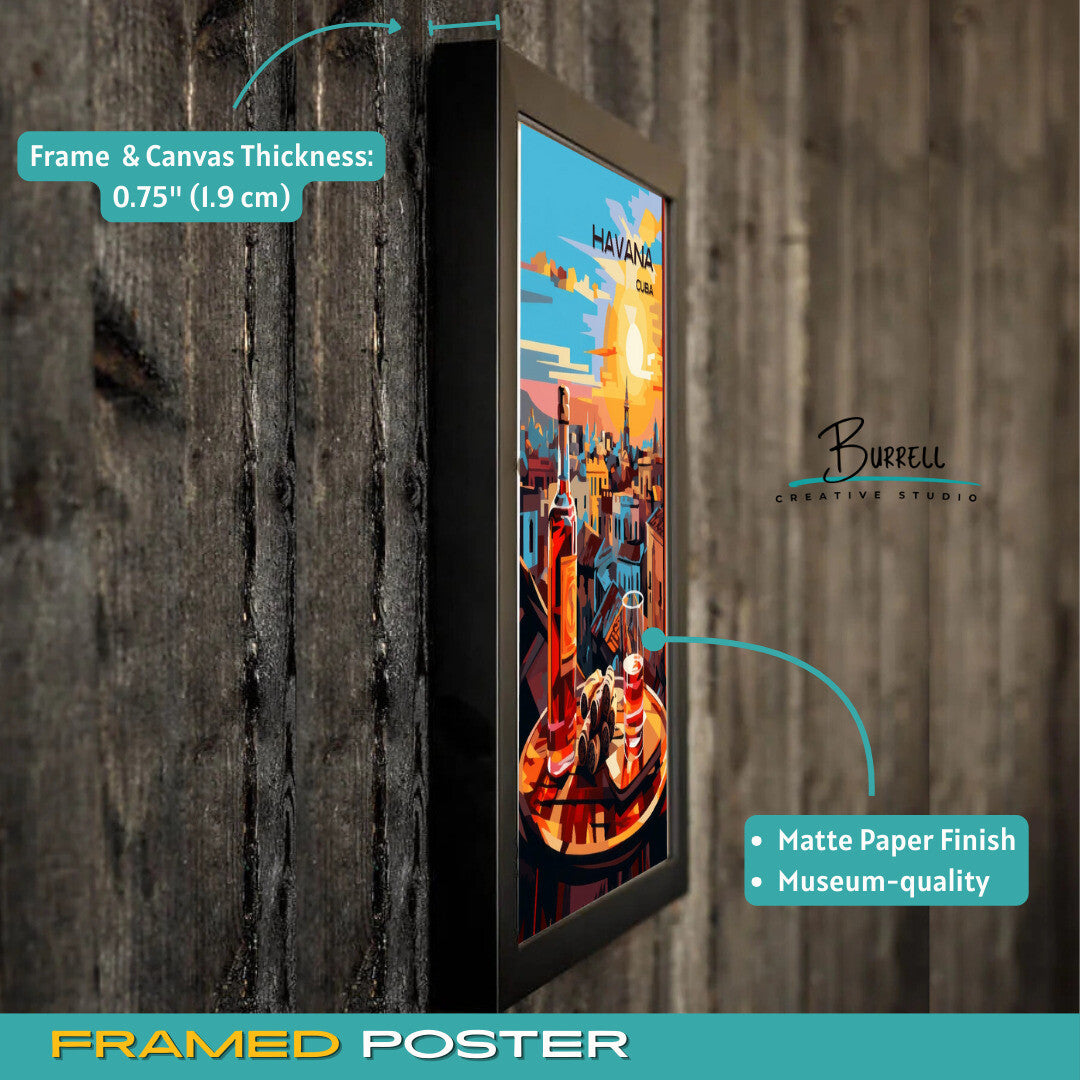 Falmouth Jamaica Luminous Lagoon Travel Poster & Wall Art Poster Print