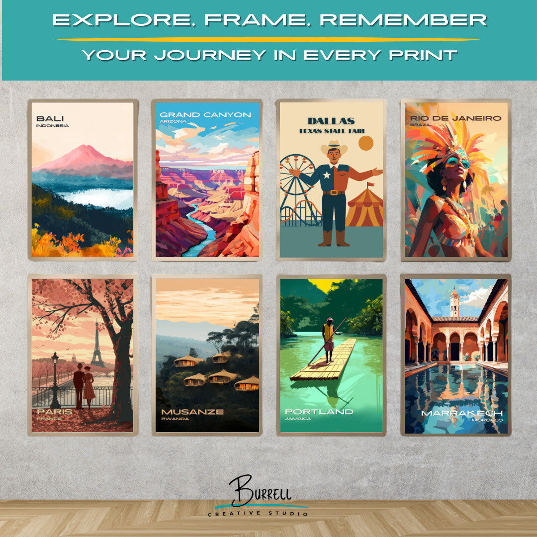 Dallas Texas State Fair Attractions Travel Poster & Wall Art Poster Print