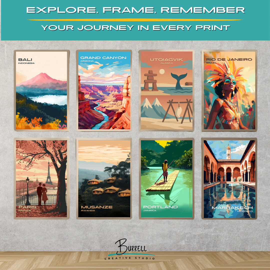Utqiaġvik Alaska Unique Attractions Travel Poster & Wall Art Poster Print