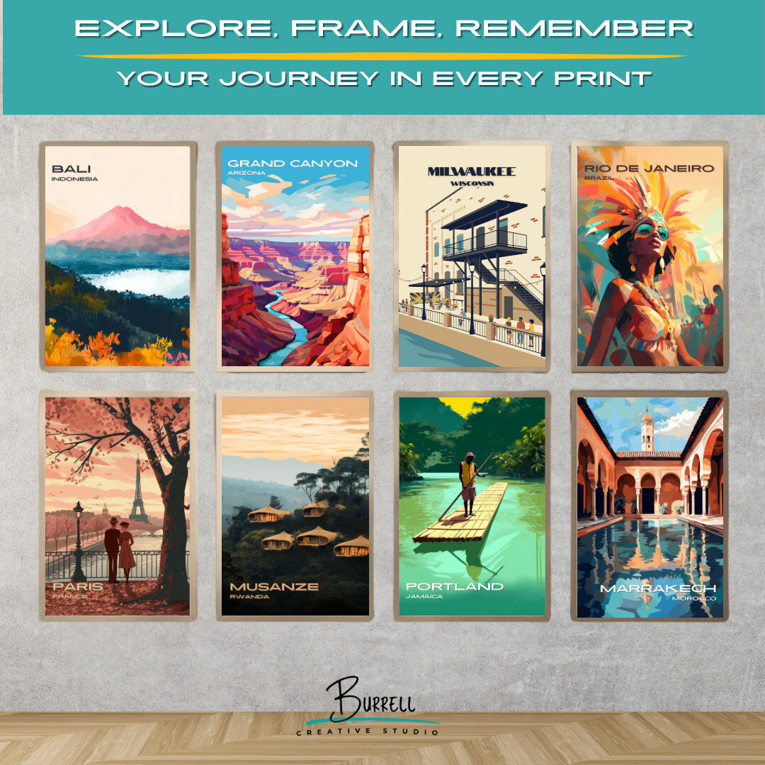 Milwaukee Wisconsin Lakefront Brewery Travel Posters & Wall Art Poster Print
