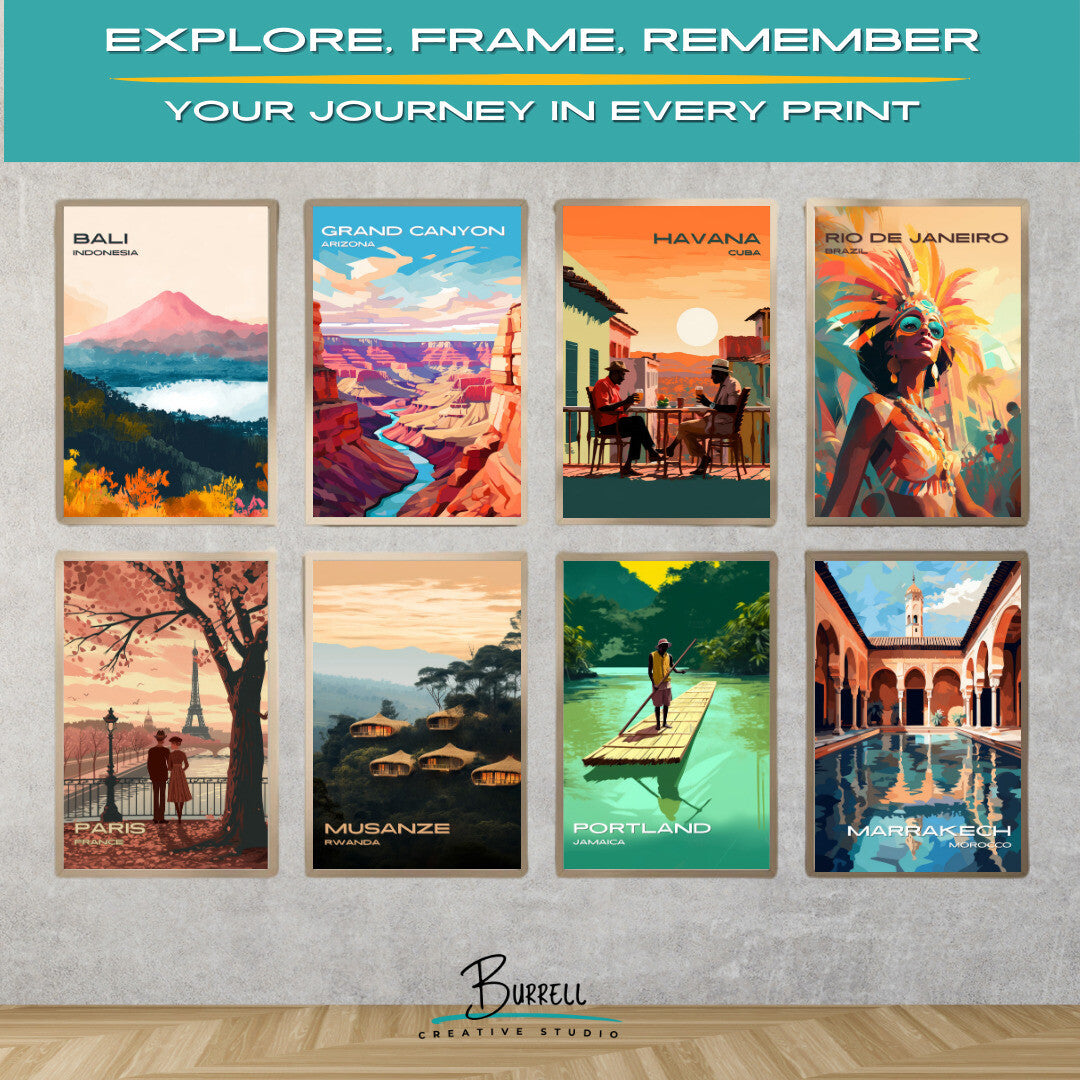 Havana Cuba Serene Sunset Travel Poster & Wall Art Poster Print