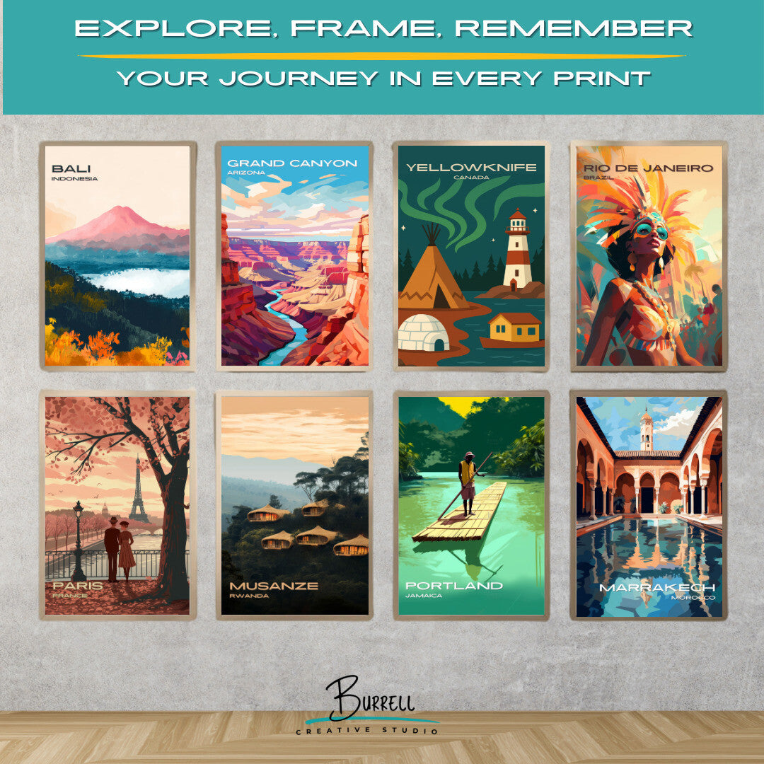 Yellowknife Canada Unique Attractions Travel Poster & Wall Art Poster Print