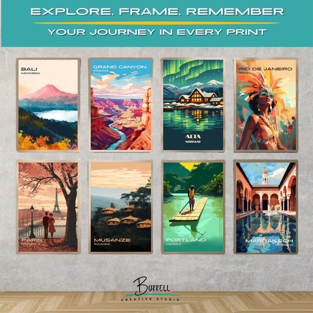 Alta Norway Coastal View Travel Poster & Wall Art Poster Print