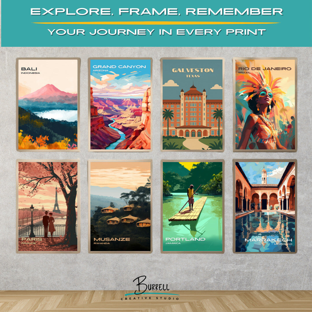 Galveston Texas Hotel Galvez Travel Poster & Wall Art Poster Print