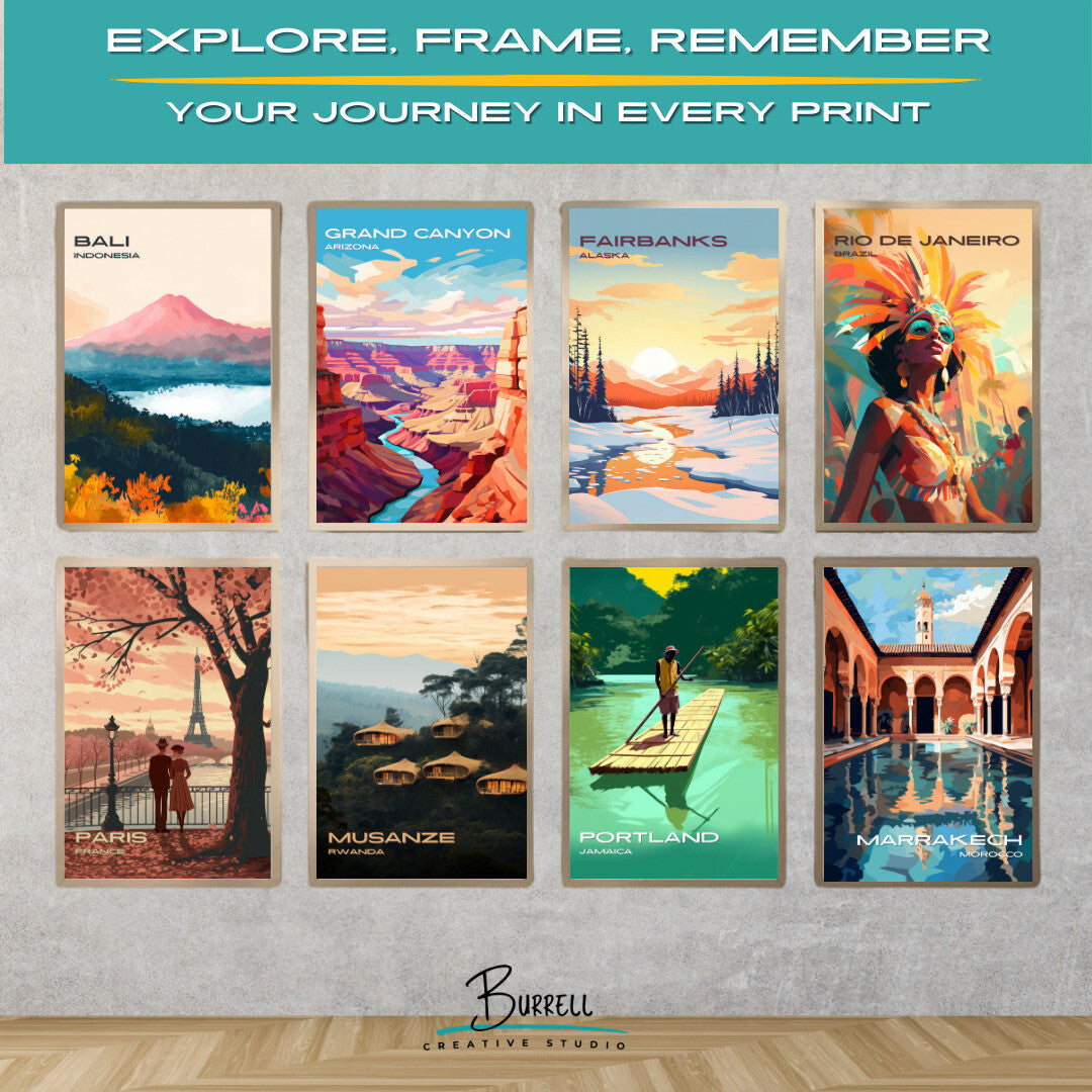 Fairbanks Alaska Scenery Travel Poster & Wall Art Poster Print