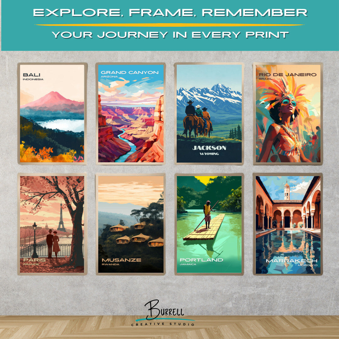 Jackson Wyoming Horseback Riding Travel Posters & Wall Art Poster Print