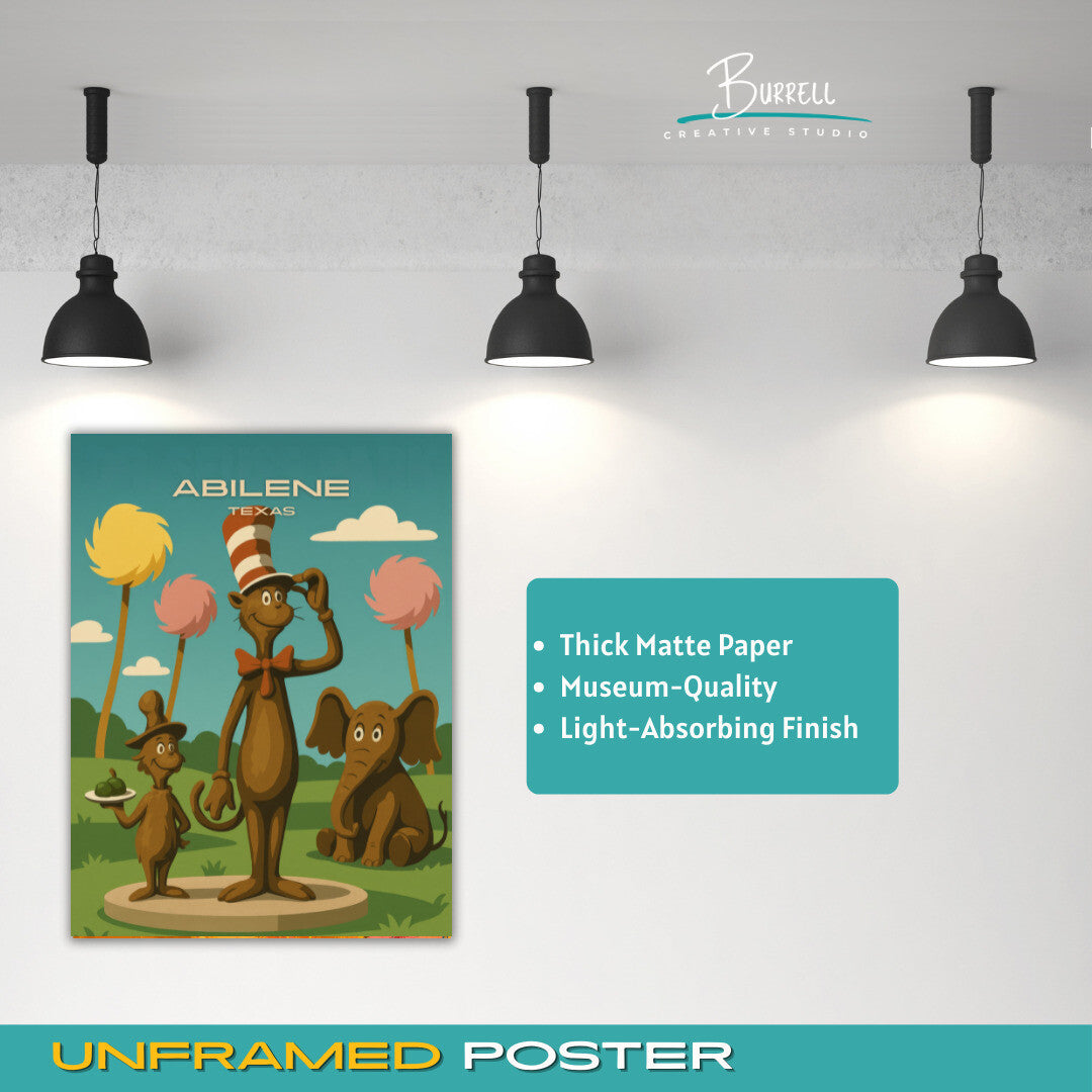 Abilene Texas Everman Park Travel Poster & Wall Art Poster Print