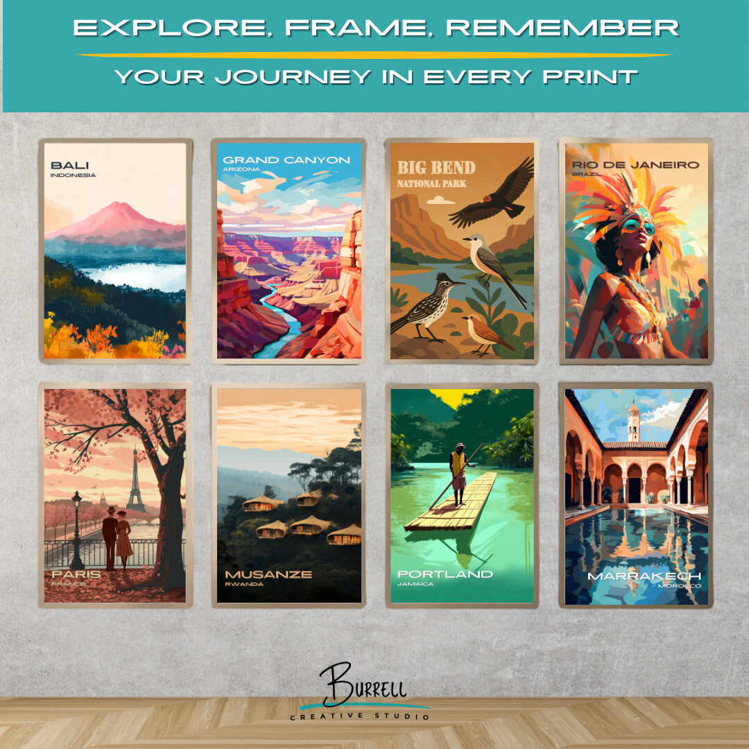 Big Bend National Park Texas Bird Wildlife Travel Posters & Wall Art Poster Print