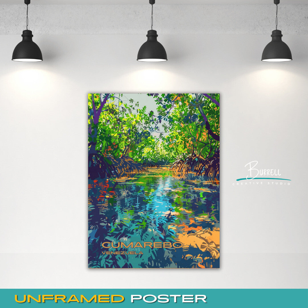 Cumarebo Venezuela Mangroves Travel Poster & Wall Art Poster Print
