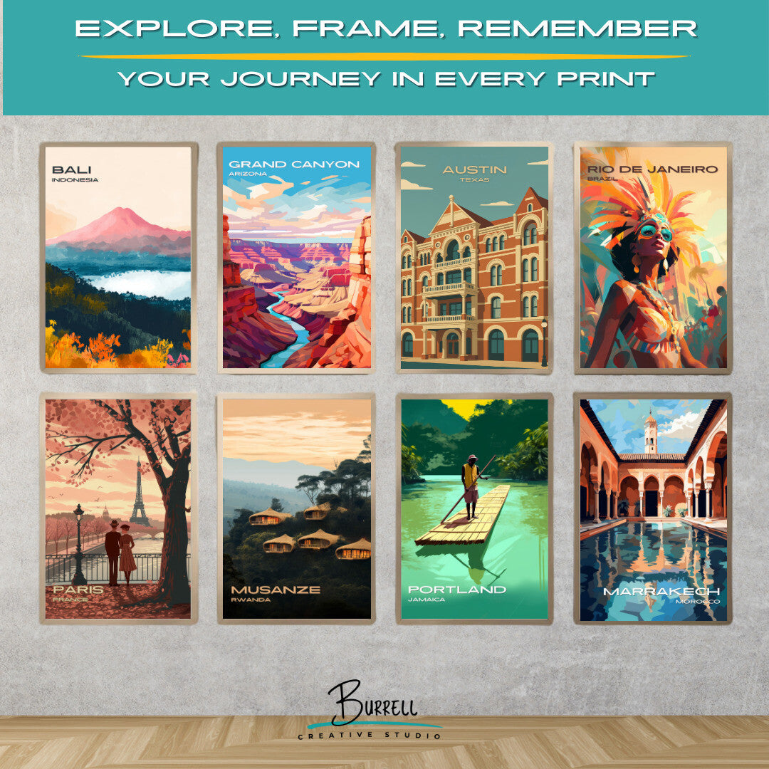 Austin Texas Driskill Hotel Travel Poster & Wall Art Poster Print