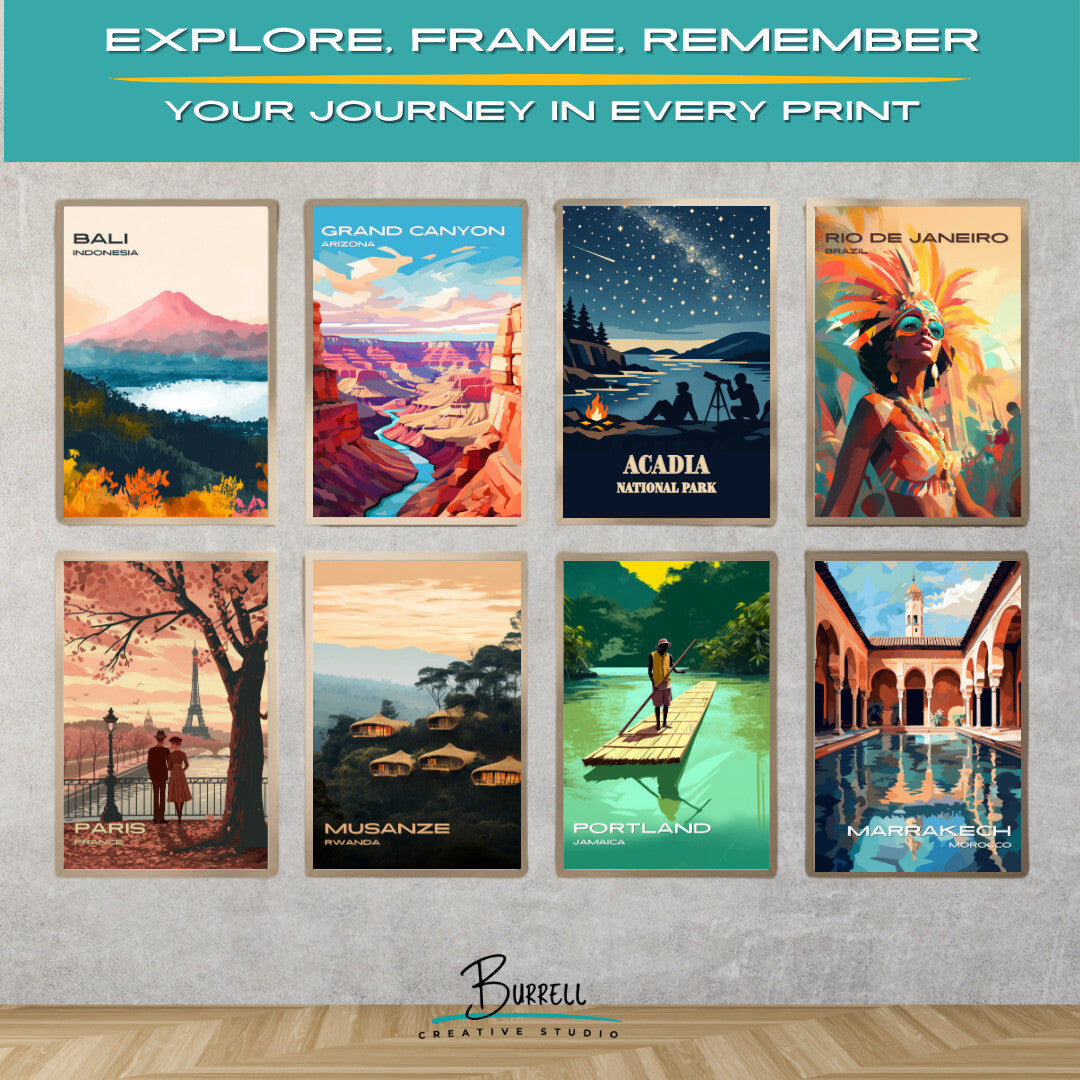 Acadia National Park Maine Night Sky Travel Posters & Wall Art Poster Print