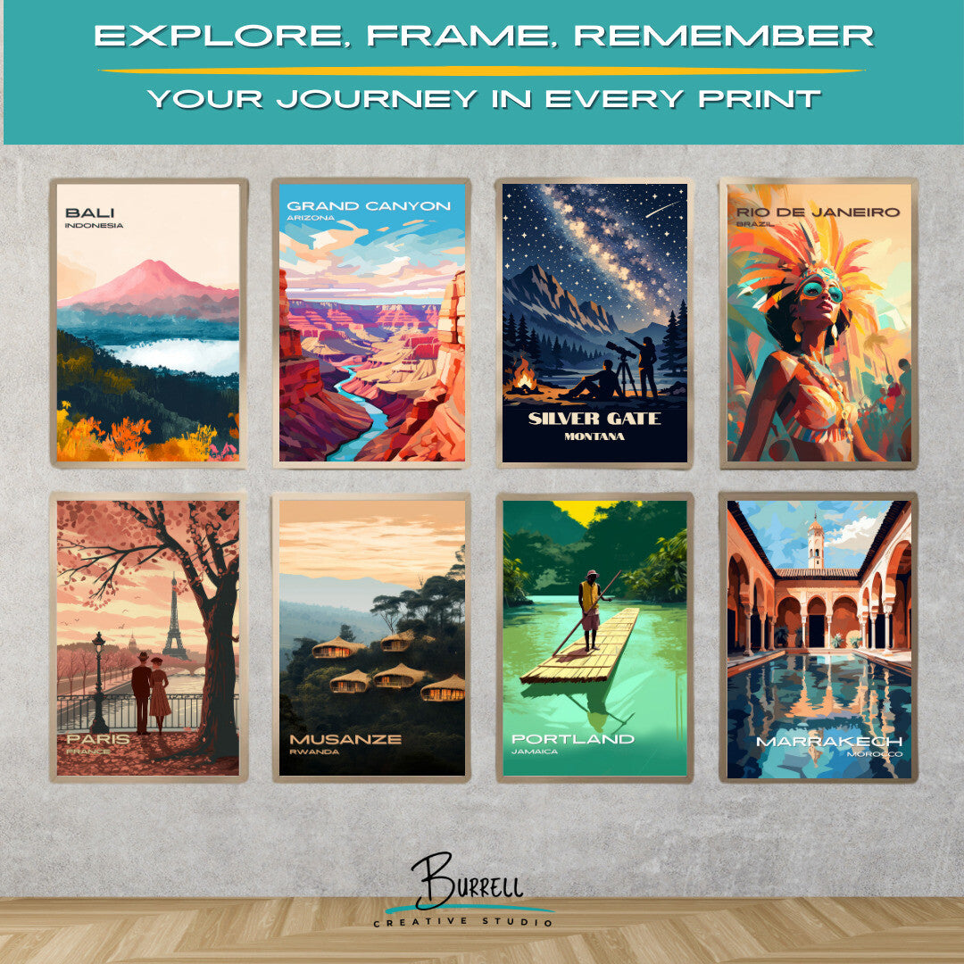 Silver Gate Montana Star Gazing Travel Posters & Wall Art Poster Print