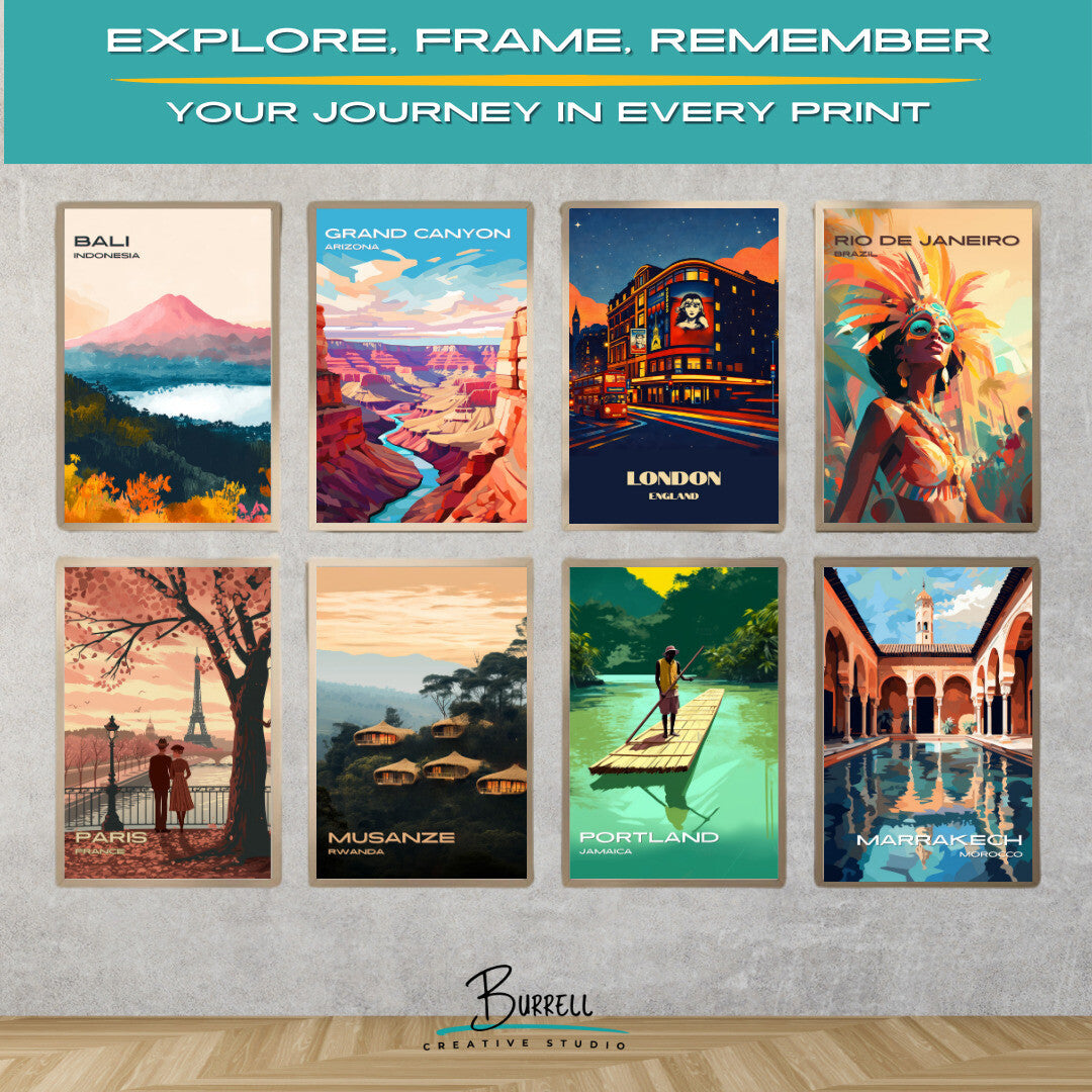 London England West End Theater District Travel Poster & Wall Art Poster Print