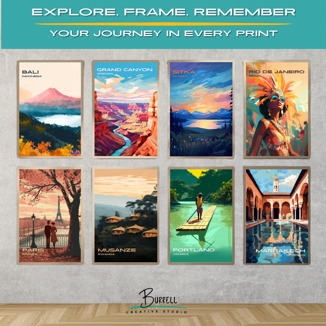 Sitka Alaska Scenery Travel Poster & Wall Art Poster Print
