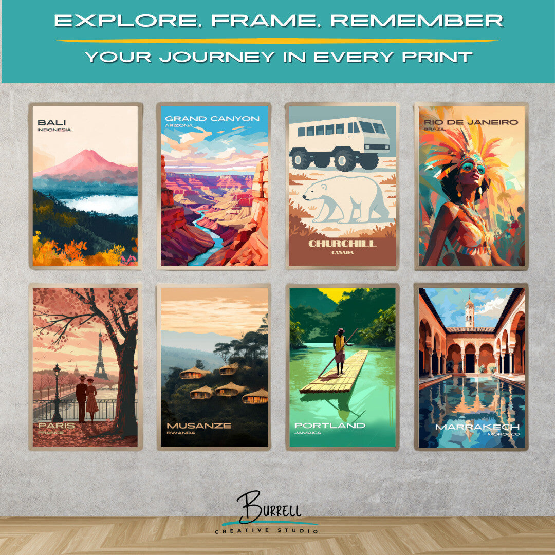 Churchill Canada Polar Bear Watching Travel Poster & Wall Art Poster Print