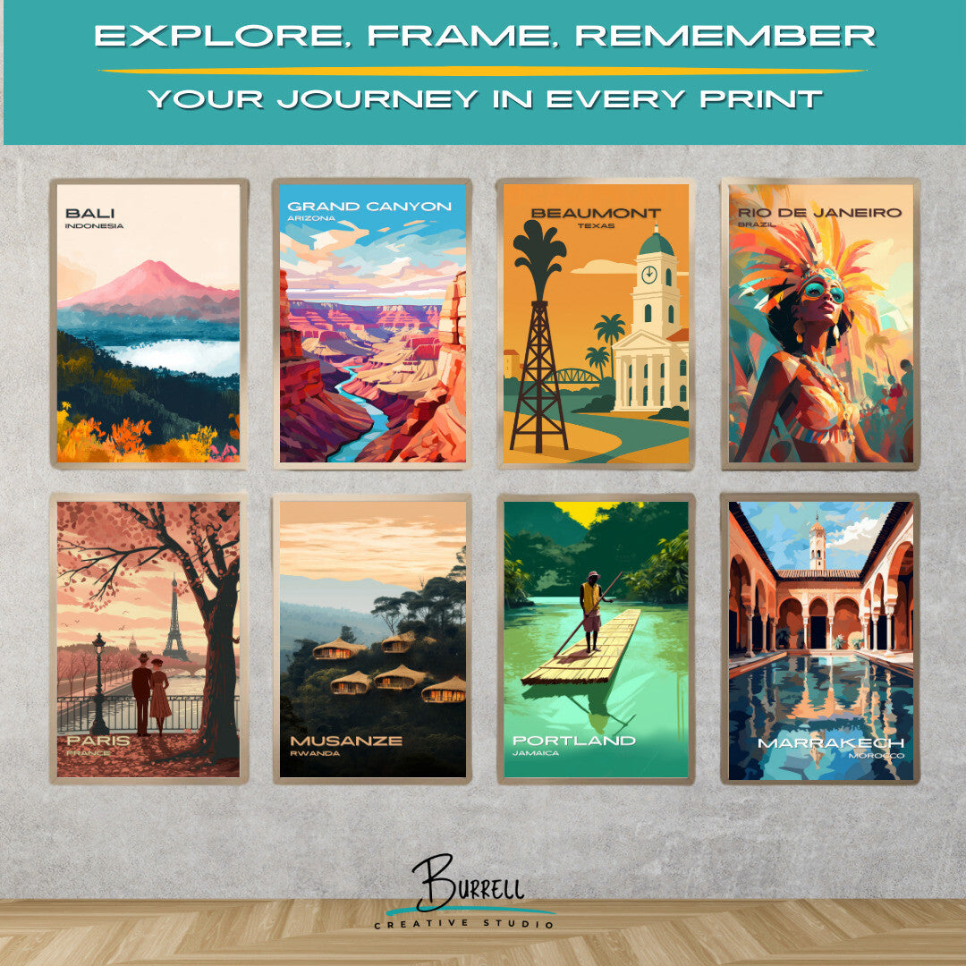 Beaumont Texas Unique Attractions 2 Travel Poster & Wall Art Poster Print