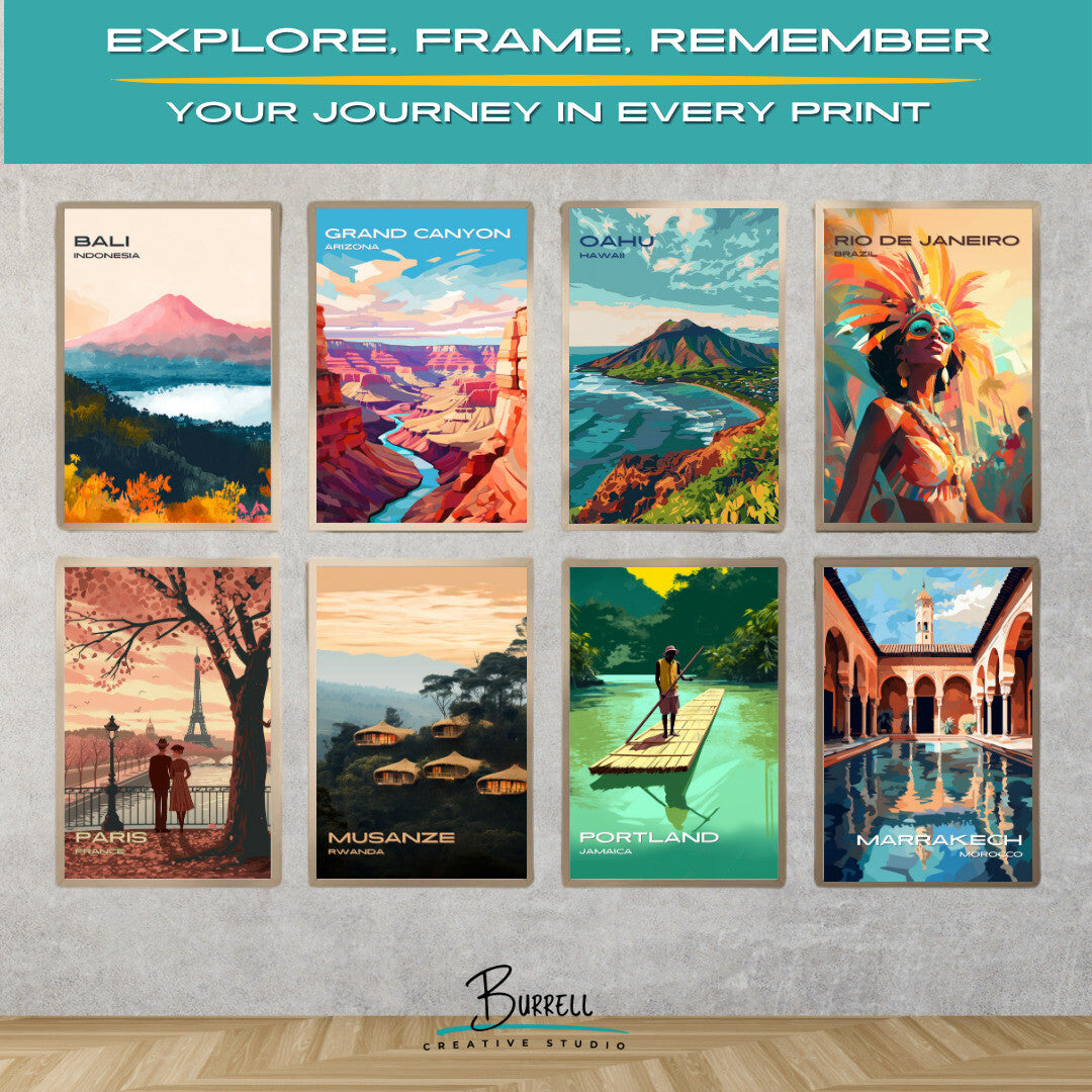 Onahu Hawaii Koko Crater Travel Poster & Wall Art Poster Print