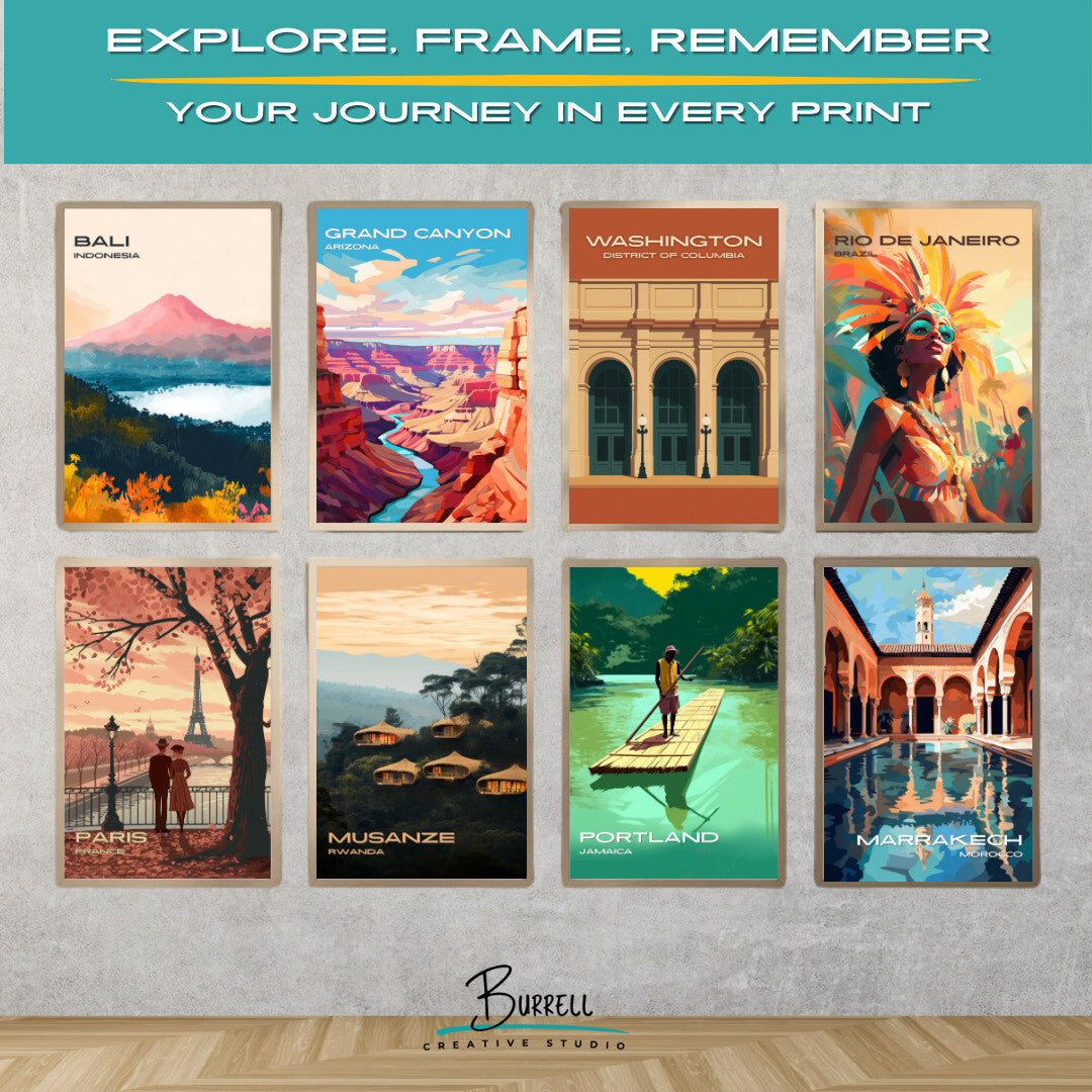 Washington District Of Columbia Union Station Entrance Travel Poster & Wall Art Poster Print