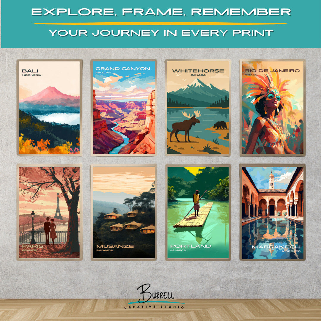 Whitehorse Canada Wildlife Travel Poster & Wall Art Poster Print