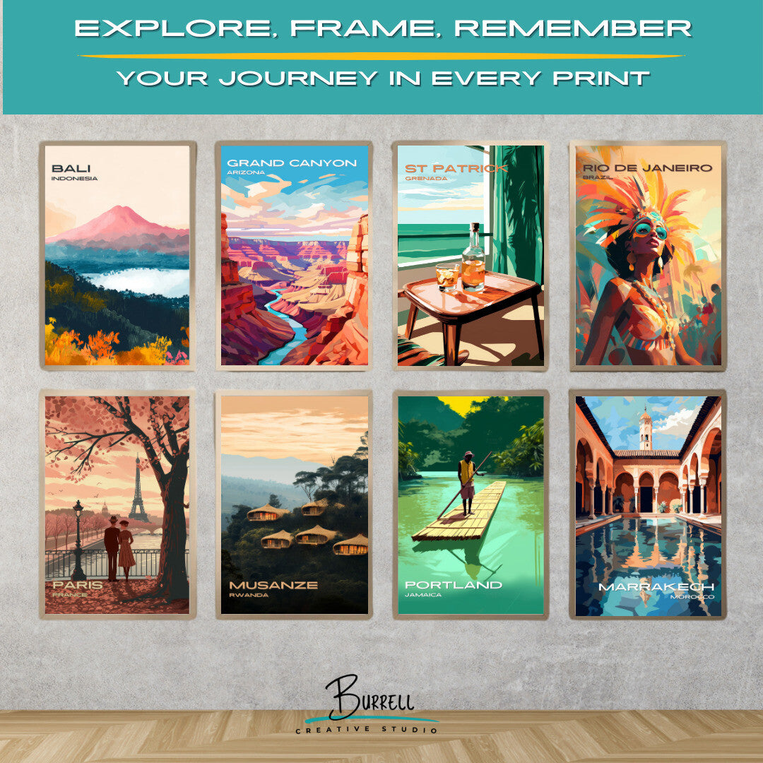 St Patrick Grenada Rivers Royale Grenadian Rum Travel Poster & Wall Art Poster Print