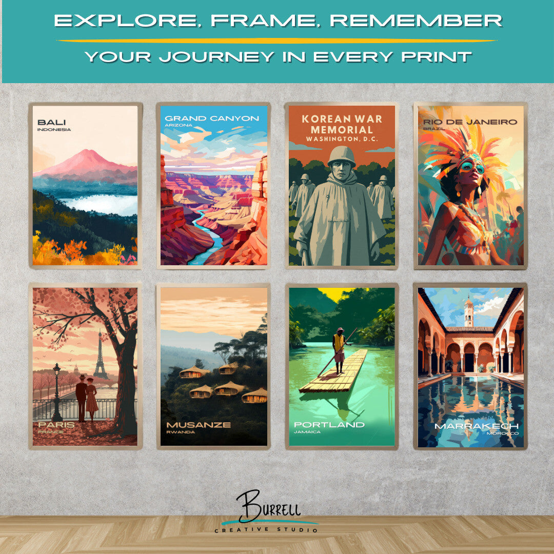 Washington District Of Columbia Korean Memorial Travel Poster & Wall Art Poster Print