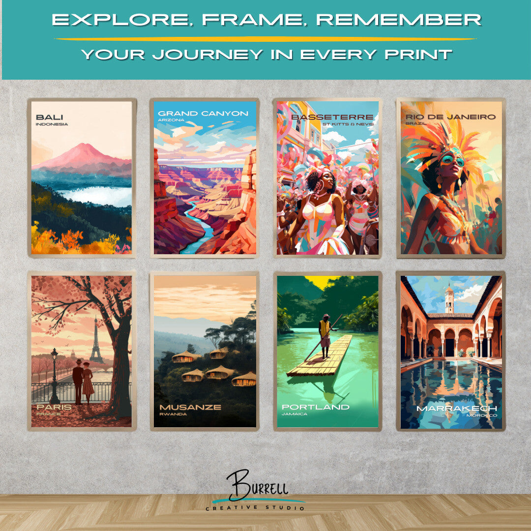 Basseterre St Kitts Carnival Travel Poster & Wall Art Poster Print