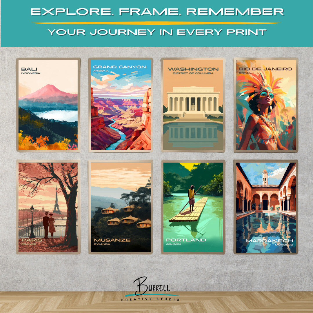 Washington District Of Columbia Lincoln Memorial View Travel Poster & Wall Art Poster Print