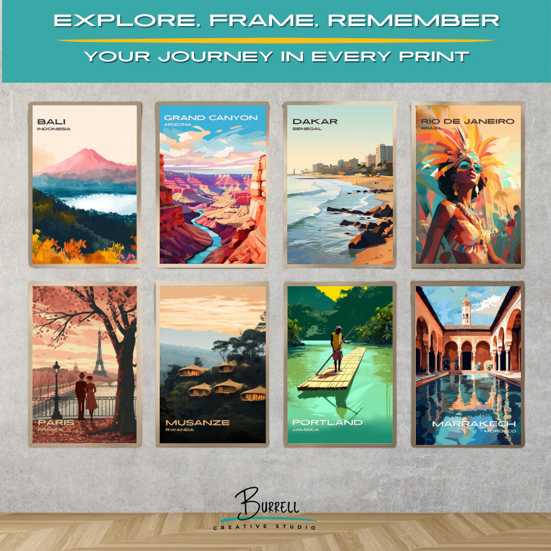 Dakar Senegal Coastal View Travel Poster & Wall Art Poster Print