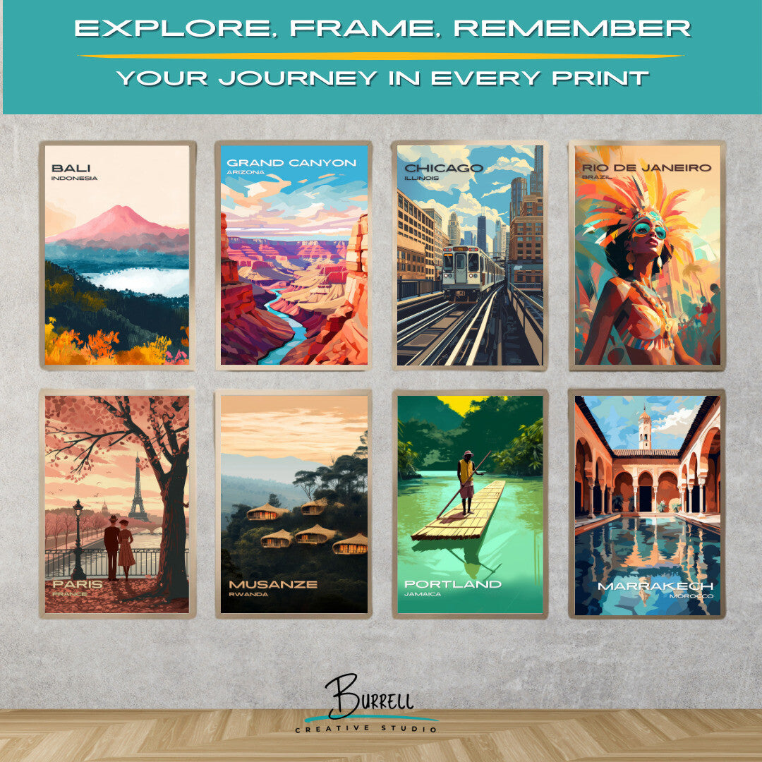 Chicago Illinois Lincoln Park Travel Poster & Wall Art Poster Print