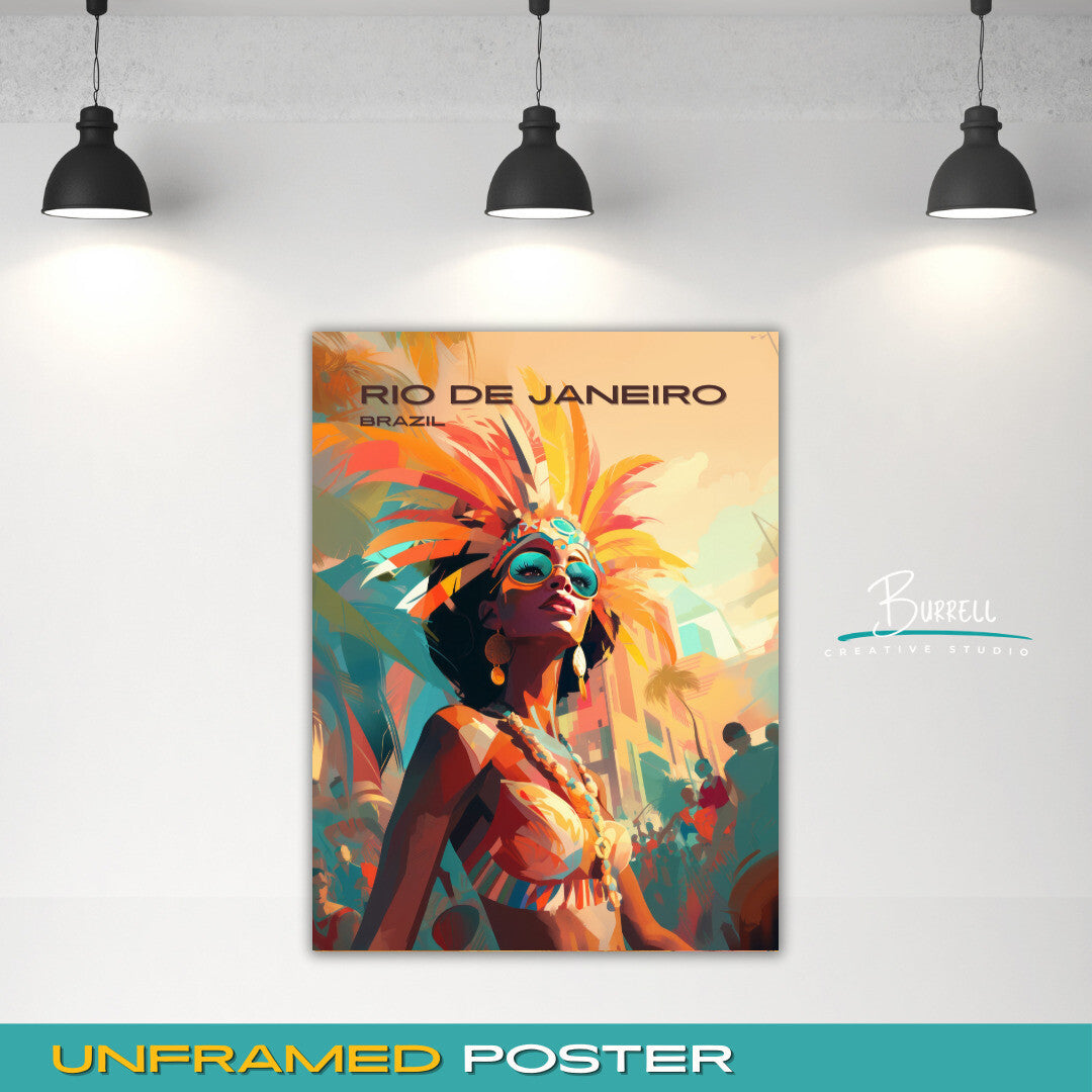 Rio Brazil Carnival Travel Poster & Wall Art Poster Print