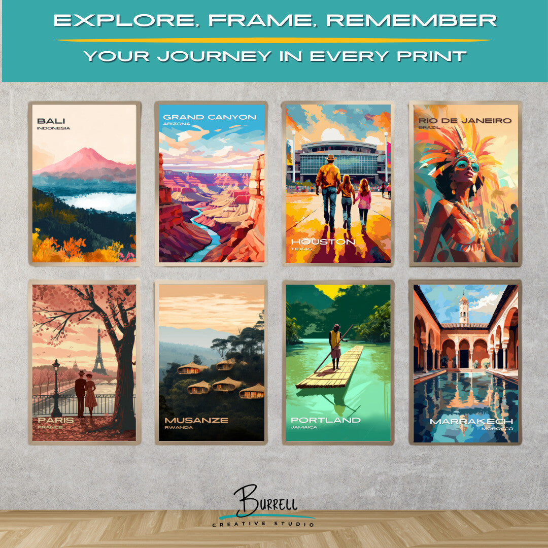 Houston Texas Rodeo Travel Poster & Wall Art Poster Print