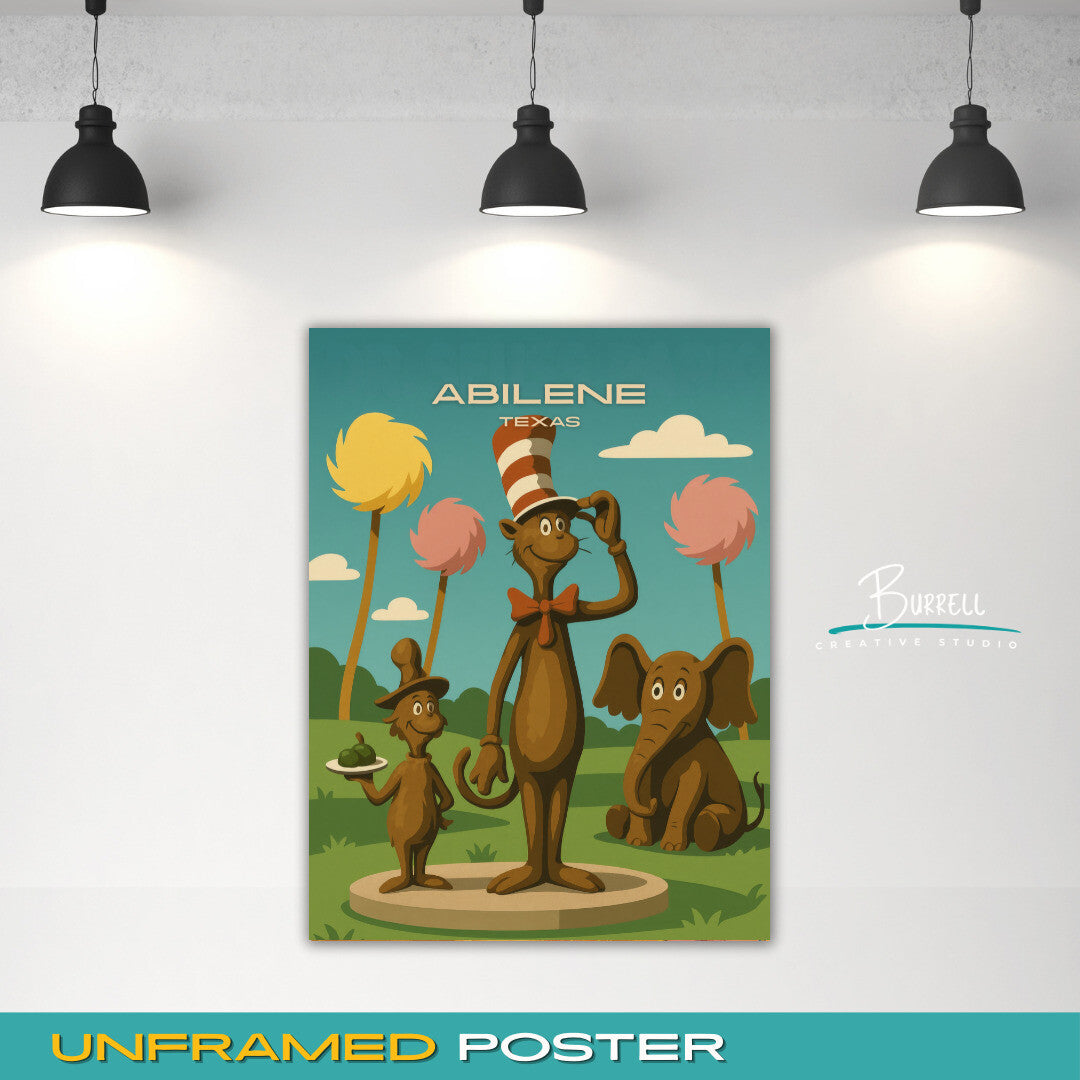 Abilene Texas Everman Park Travel Poster & Wall Art Poster Print