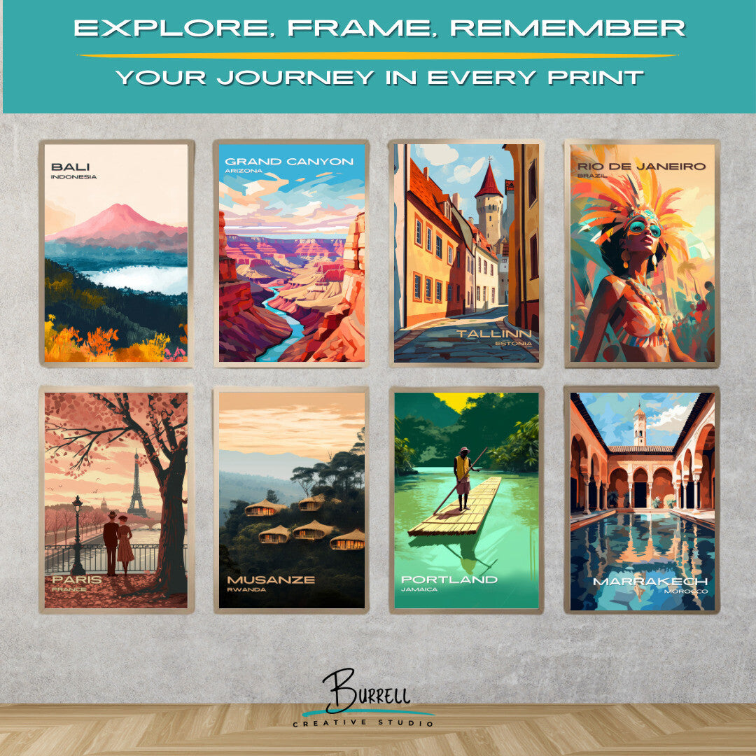 Tallinn Estonia Old Town Travel Poster & Wall Art Poster Print