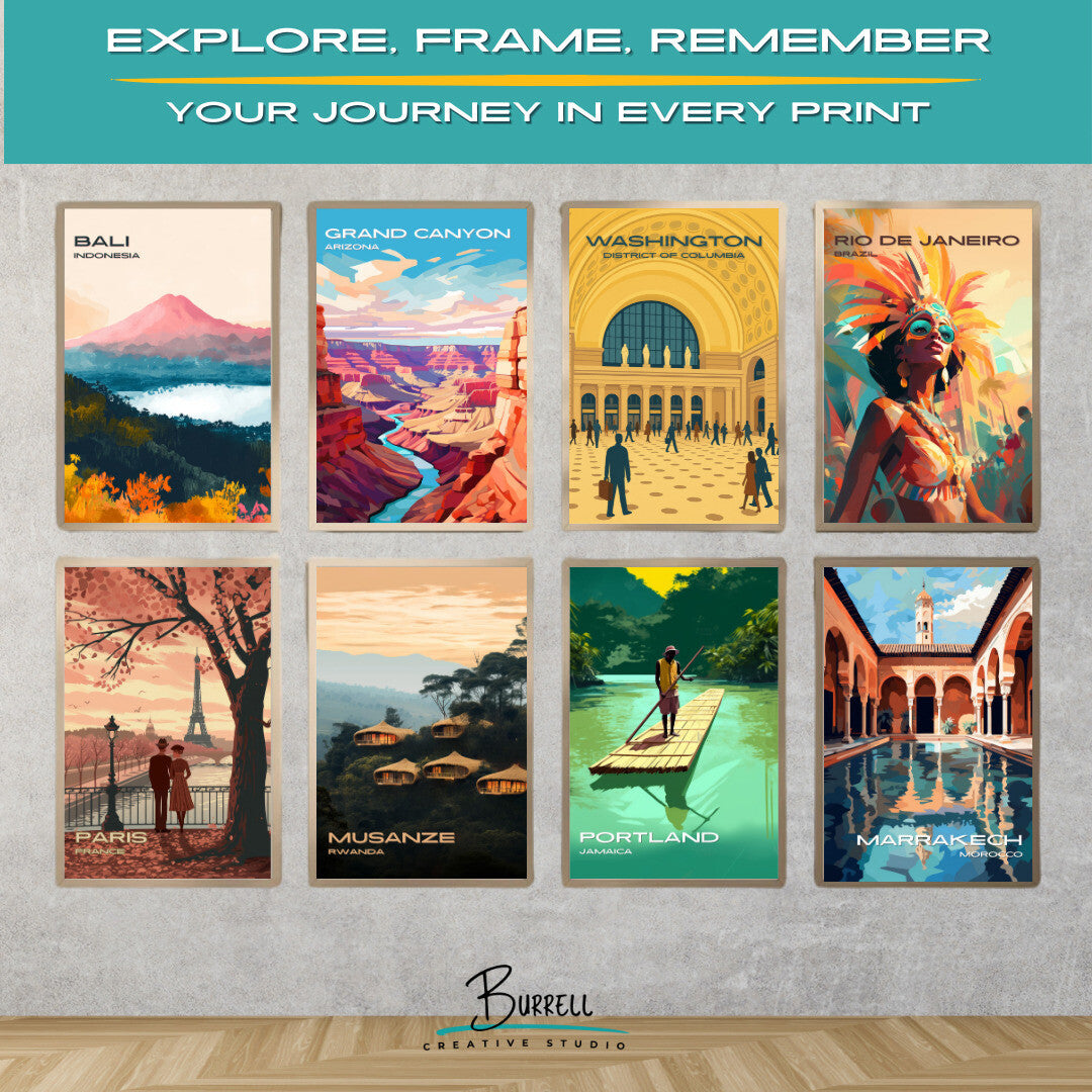 Washington District Of Columbia Union Station Travel Poster & Wall Art Poster Print