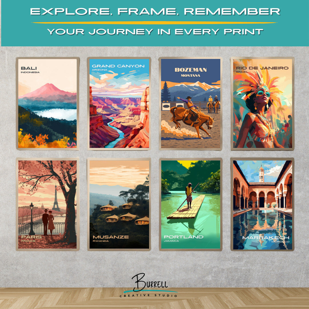 Bozeman Montana Stampede Rodeo Travel Posters & Wall Art Poster Print