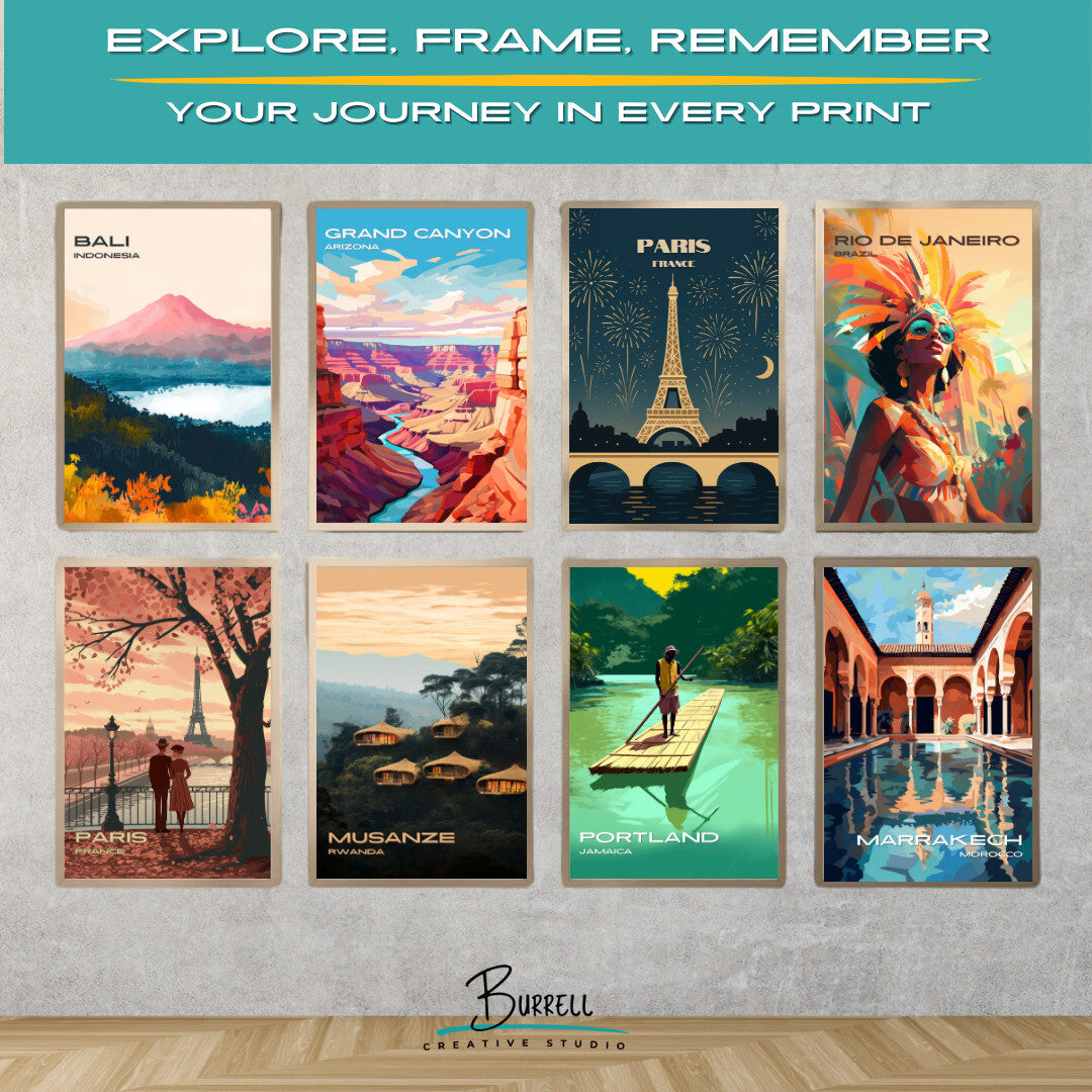 Paris France New Years Celebration Travel Poster &