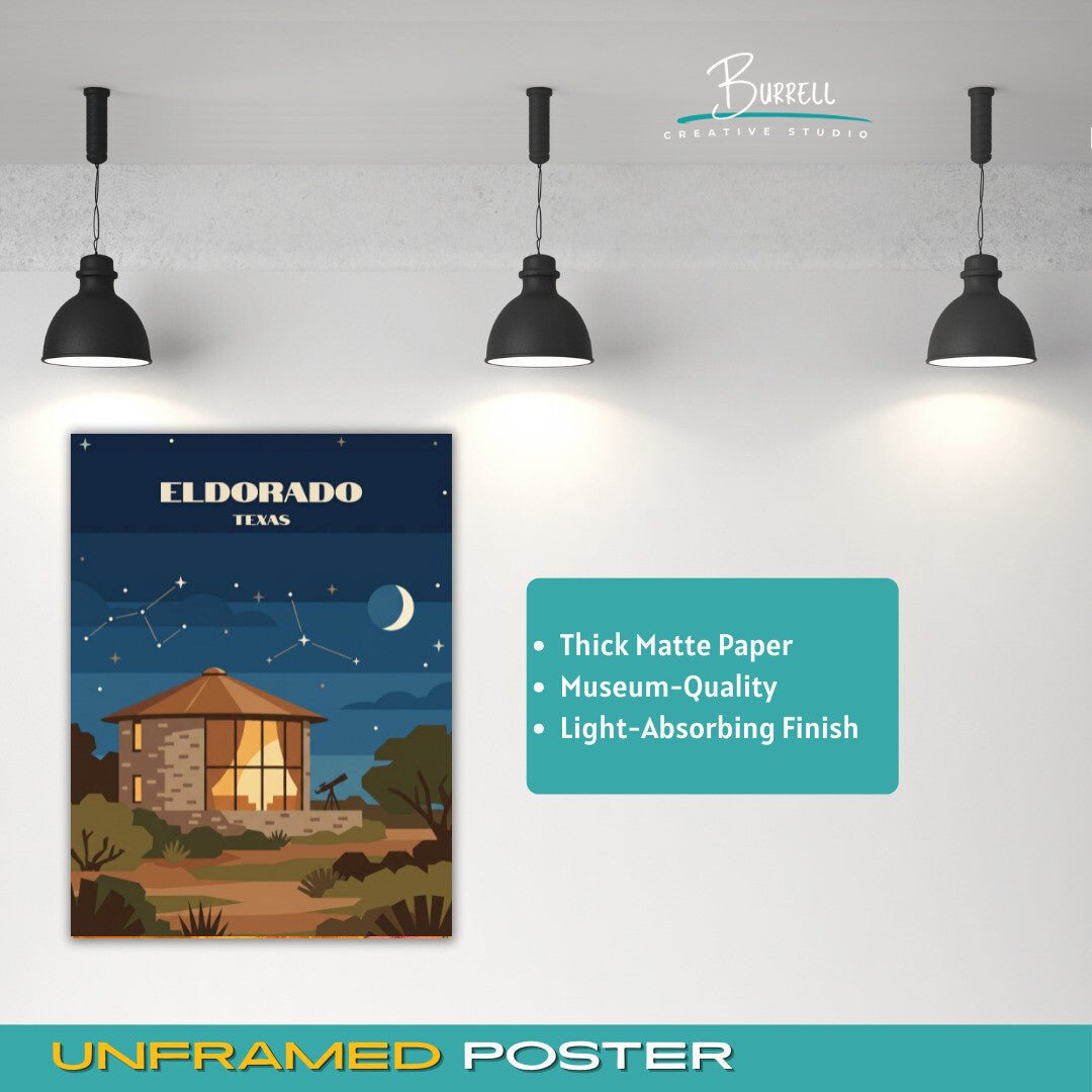 Eldorado Texas Cozy Small Town Travel Posters & Wall Art Poster Print
